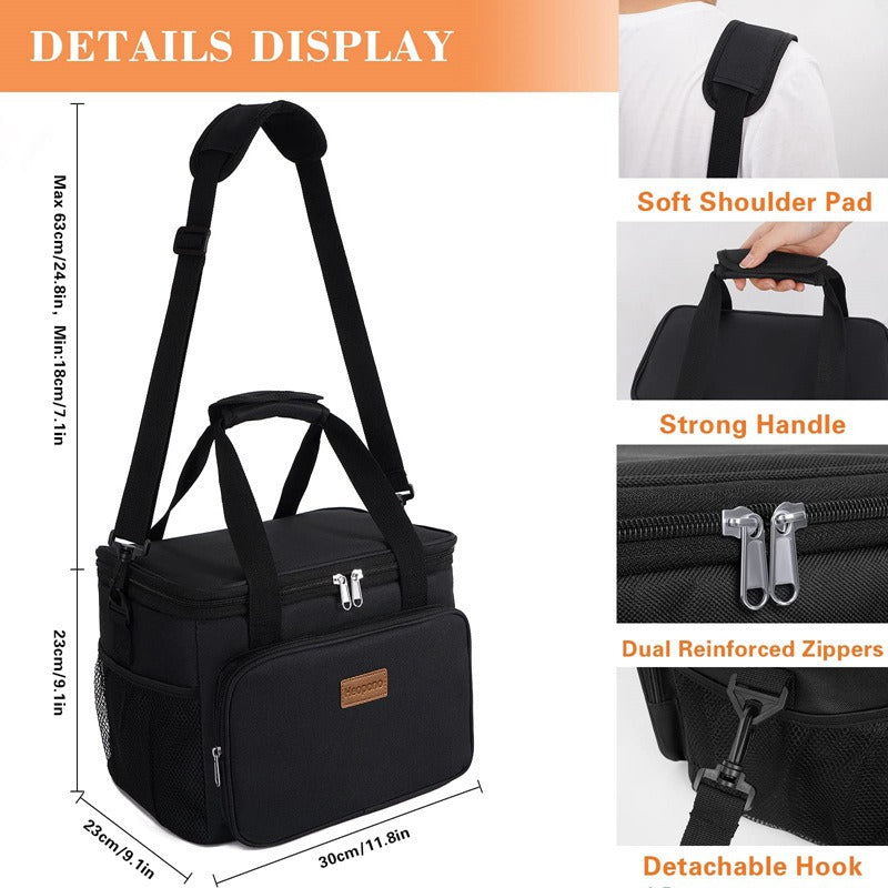 Large Lunch Bag Insulated Lunch Box Soft Cooler Cooling Tote