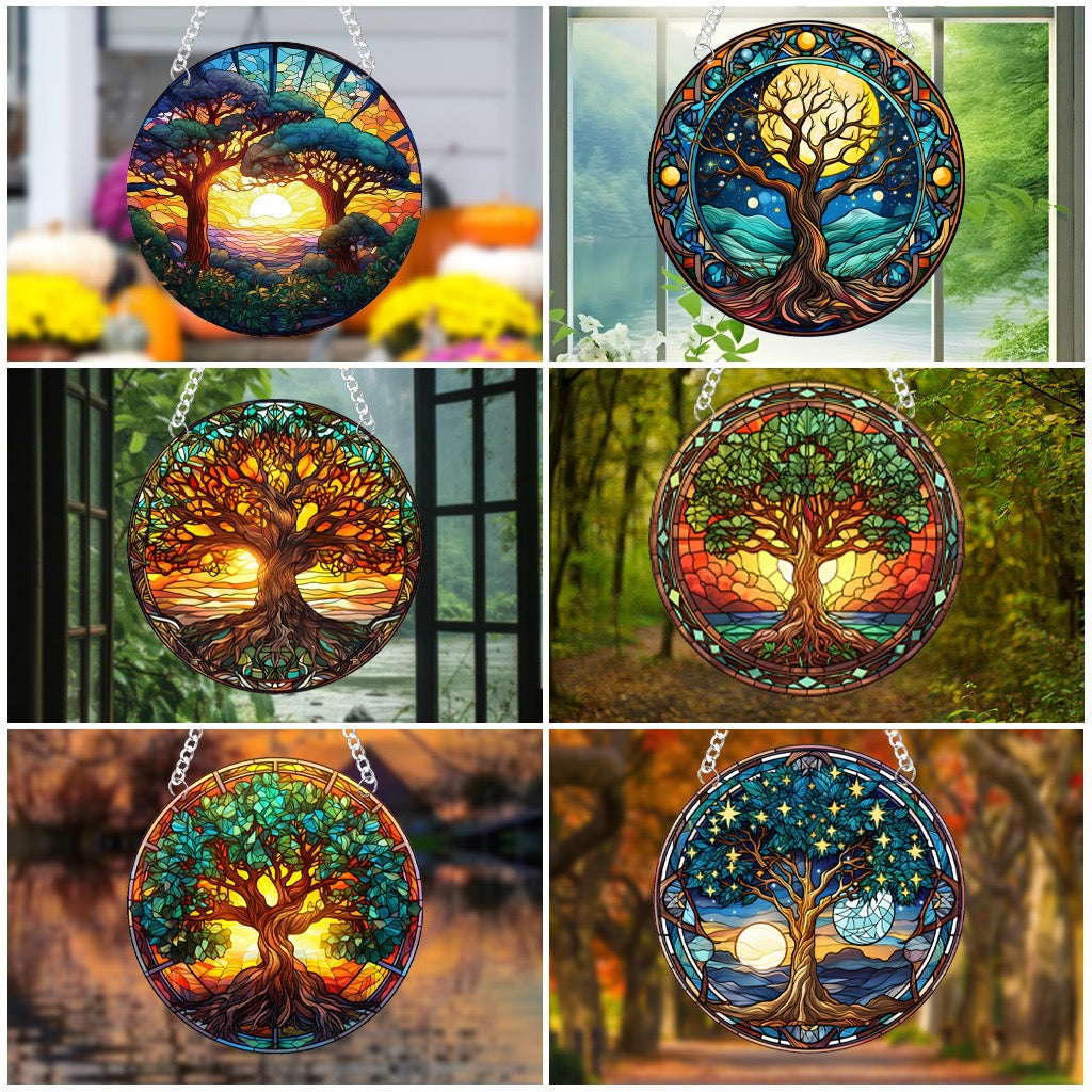 Vibrant Tree Of Life Suncatcher