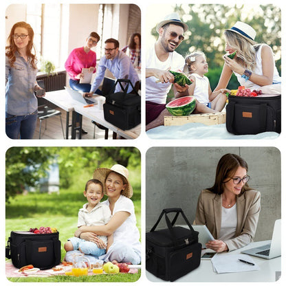 Large Lunch Bag Insulated Lunch Box Soft Cooler Cooling Tote