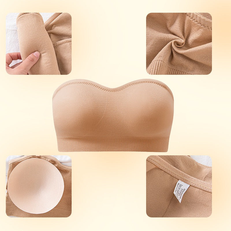 Non-Slip Seamless Wireless Strapless Bra