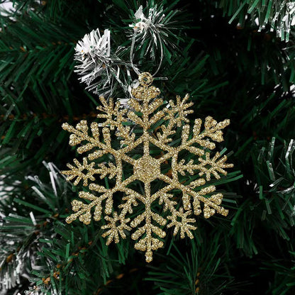 Christmas Concepts Pack of 30-10cm Silver Glitter Snowflake Hanging Decorations