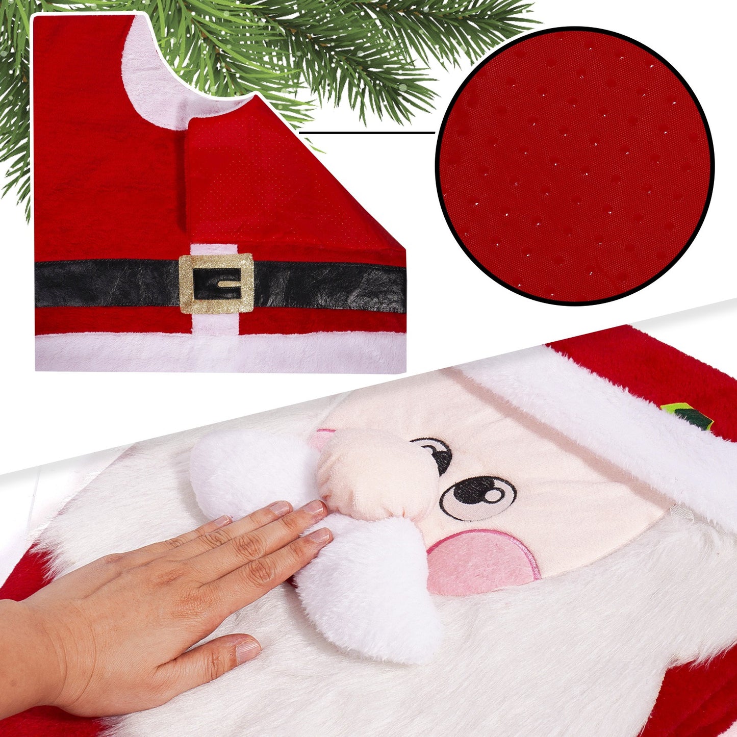 5 Pieces Christmas Theme Bathroom Decoration Set
