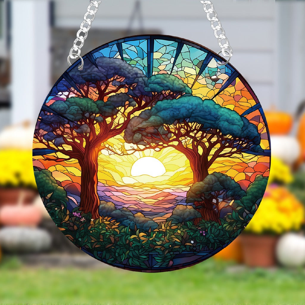 Vibrant Tree Of Life Suncatcher