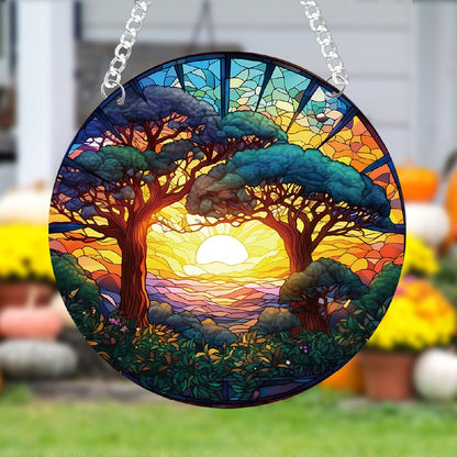 Vibrant Tree Of Life Suncatcher
