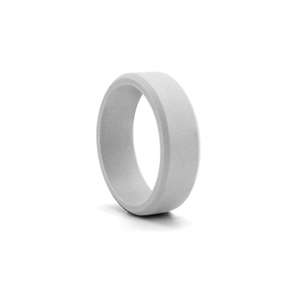 8mm Black Silicone Wedding Band | Unisex Rubber Activity Ring-5pcs