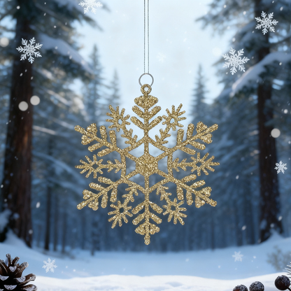 Christmas Concepts Pack of 30-10cm Silver Glitter Snowflake Hanging Decorations