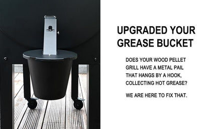 Grease Bucket with Lid & Silicone Liner