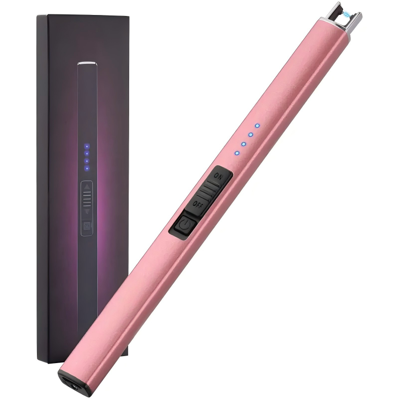 Electric Candle Lighter, Christmas Stocking Stuffers Gifts for Women Mom Men Wife Sister, USB Arc Rechargeable Windproof Long Lighter for Candle BBQ Housewarming Birthday Gifts Idals