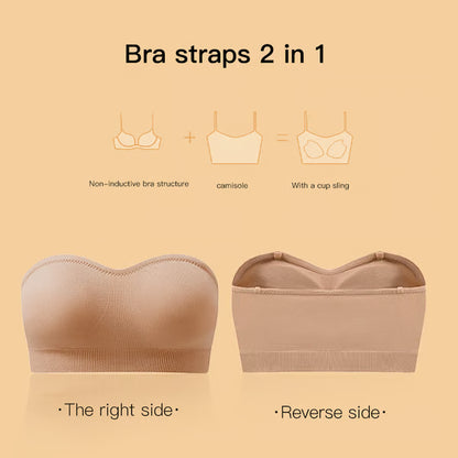 Non-Slip Seamless Wireless Strapless Bra