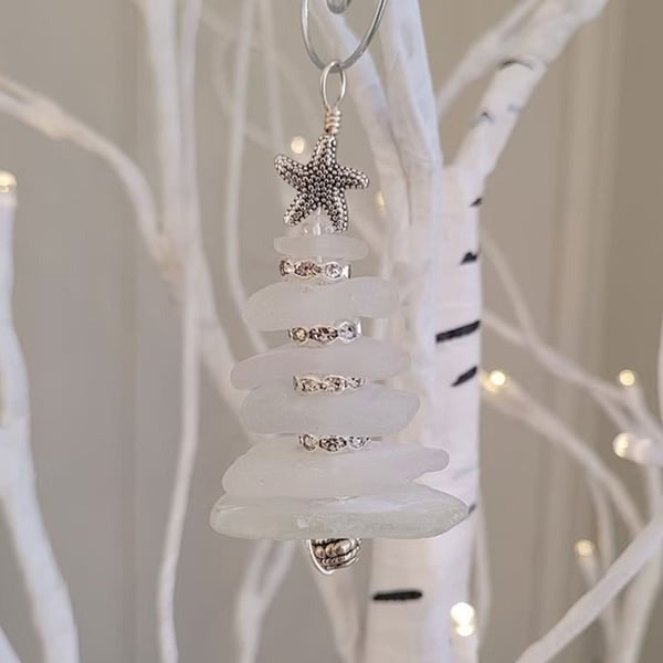 Sea Glass Tree Ornament