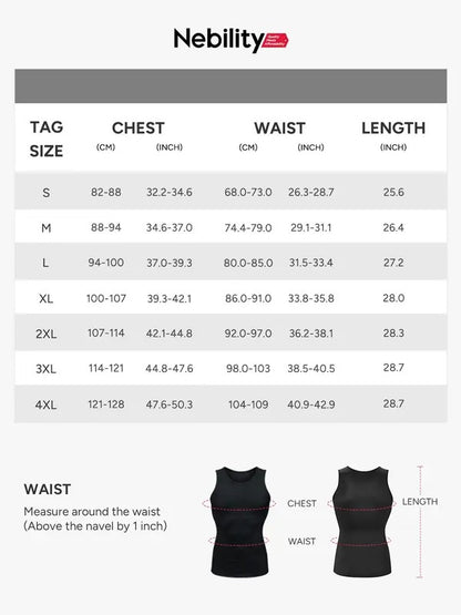 【2 Pack】Men's Compression High Stretch Tummy Shapewear Tank Tops Dry Fit Wicking Gym Shirt