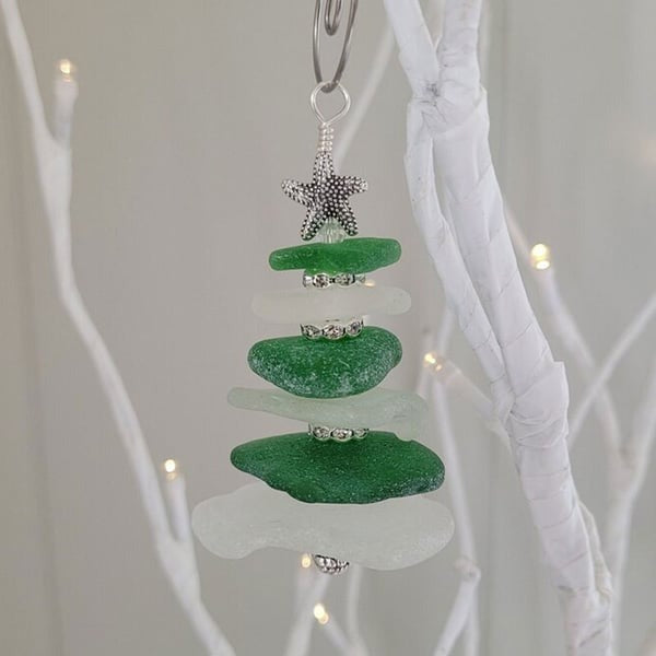 Sea Glass Tree Ornament