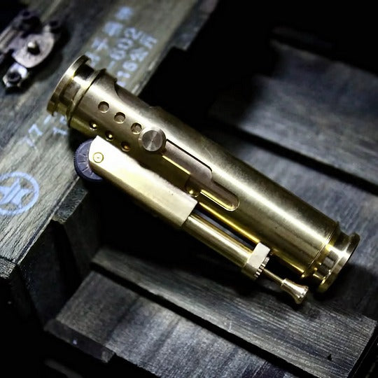 Handmade brass lighters from real bullet casings