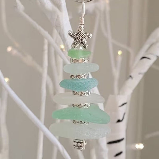 Sea Glass Tree Ornament