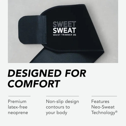 Sweat Band Waist Trainer Belt for High Intensity Training and Gym Workouts