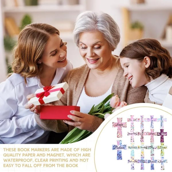 16 Pcs Magnetic Cross Bookmarks Gifts for Bible Study