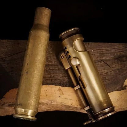 Handmade brass lighters from real bullet casings