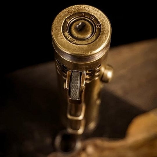 Handmade brass lighters from real bullet casings