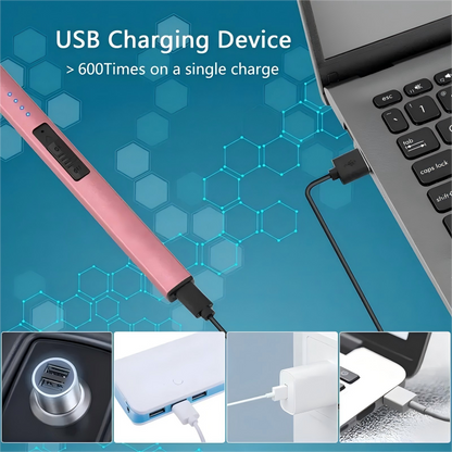 Electric Candle Lighter, Christmas Stocking Stuffers Gifts for Women Mom Men Wife Sister, USB Arc Rechargeable Windproof Long Lighter for Candle BBQ Housewarming Birthday Gifts Idals