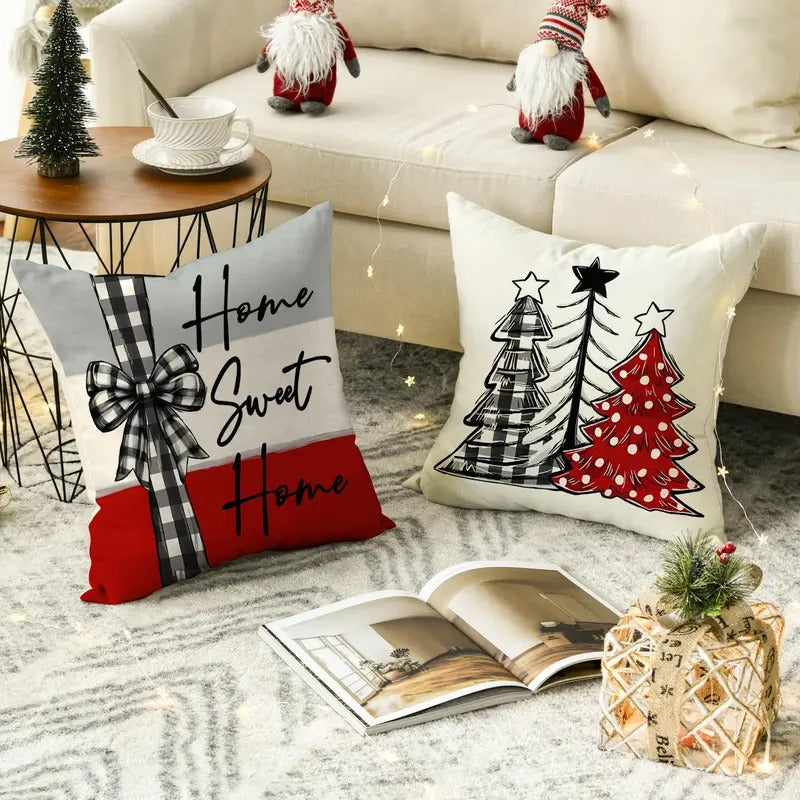 4pcs Merry Christmas Throw Pillow Cover