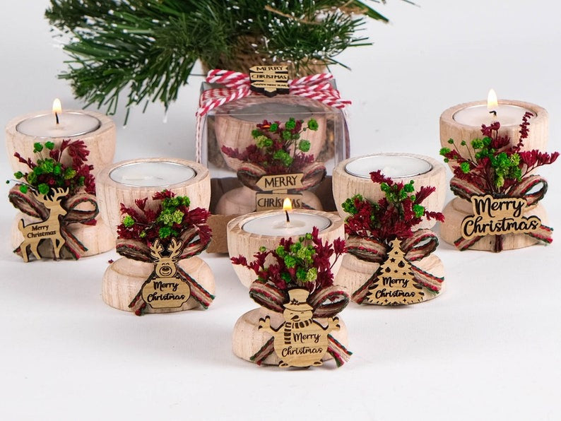 Merry Christmas Candle Holder-3pcs