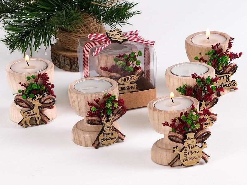 Merry Christmas Candle Holder-3pcs