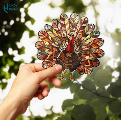 Thanksgiving Turkey Acrylic Window Hanging