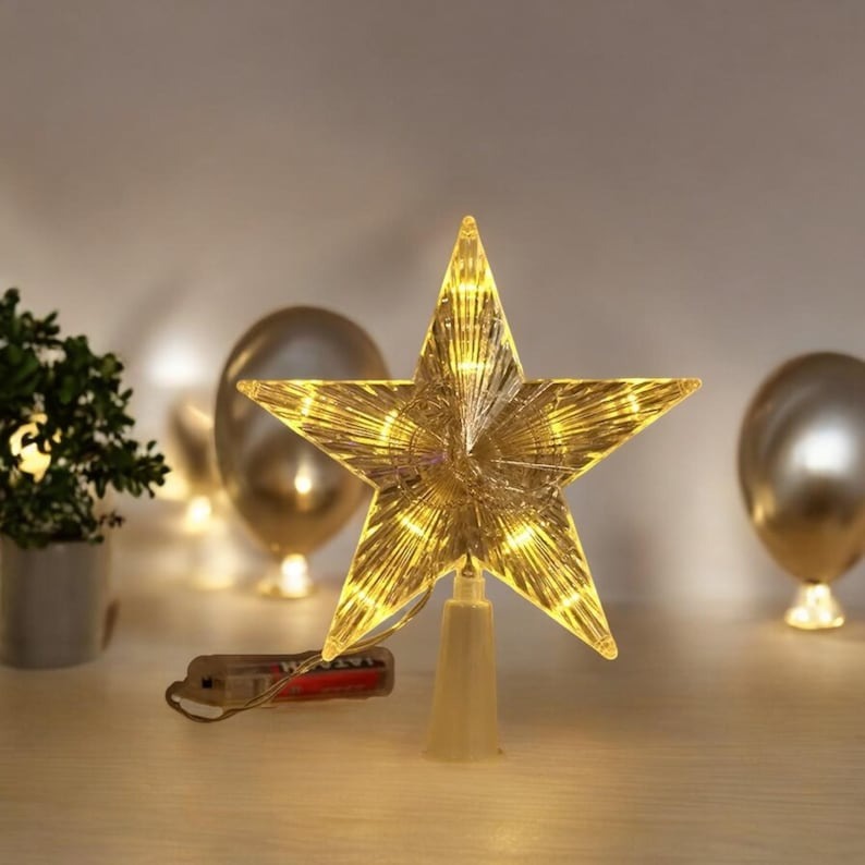 LED Christmas Tree Topper, Light Up Star