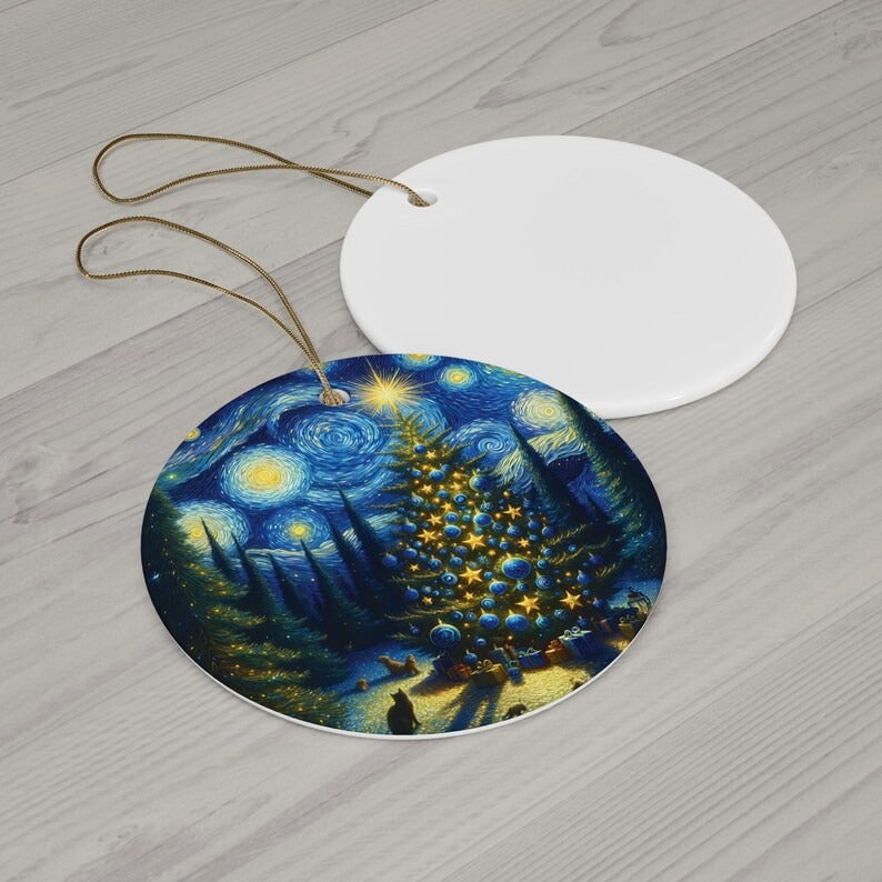 Christmas Starry Night Ornament, Van Gogh Ornament