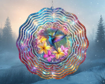 3D Mandala Wind Spinner Hummingbird ,Christmas Decoration