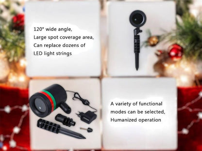 Outdoor Laser Light Projector: Red & Green Holiday Lighting