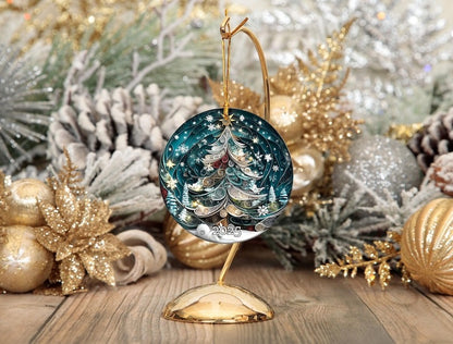 Christmas Tree 2025 Ornament, 3D Effect Ornament