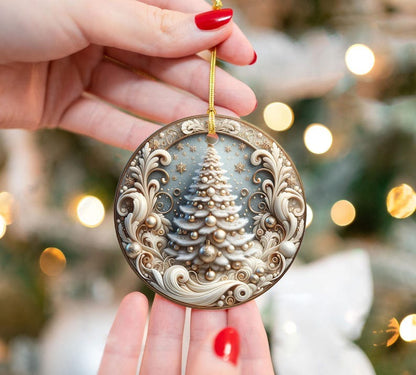 Christmas Tree Ornament 2025, Elegant Holiday Keepsake