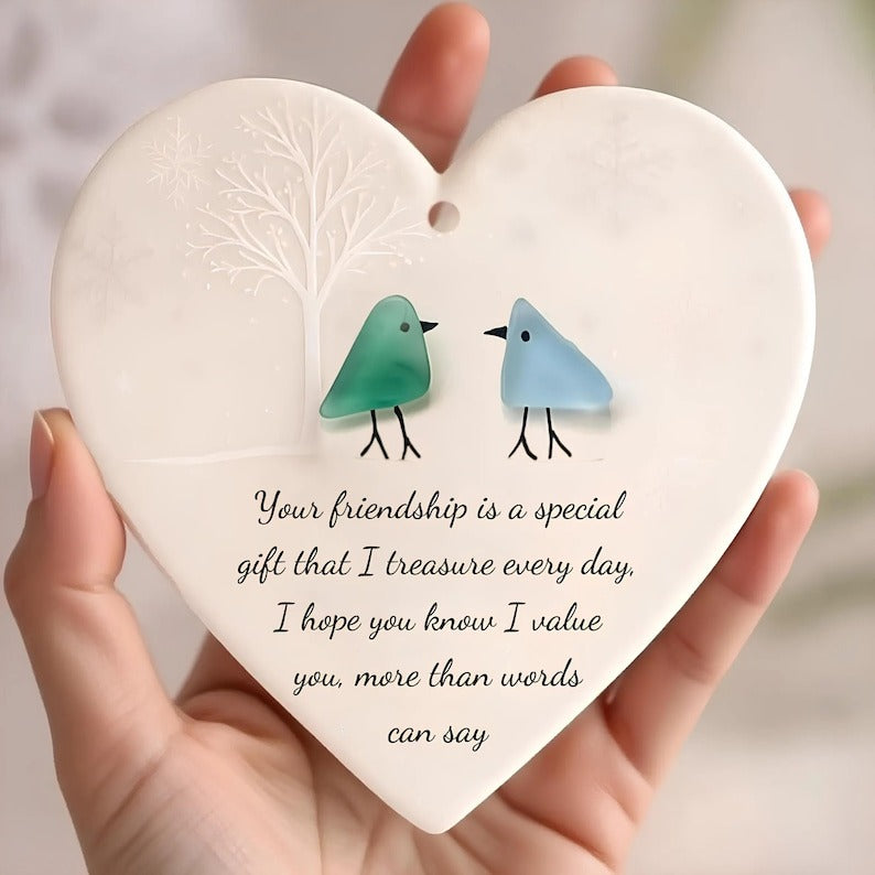 Timeless Friendship Ceramic Heart Keepsake