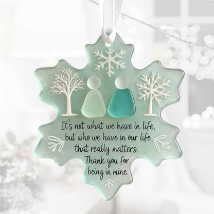 Snowflake-Shaped Sea Glass Friendship Decor