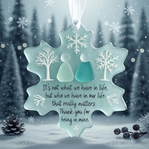 Snowflake-Shaped Sea Glass Friendship Decor