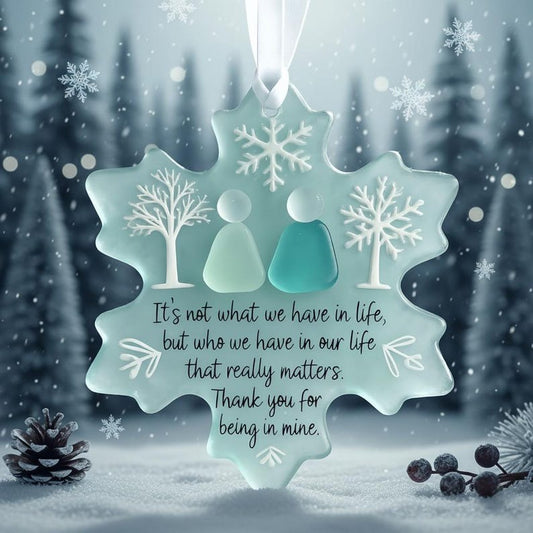 Snowflake-Shaped Sea Glass Friendship Decor